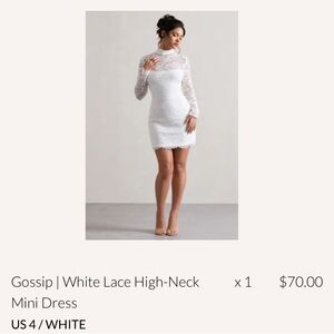 Cream Long Sleeve Mock Neck Bodycon Dress